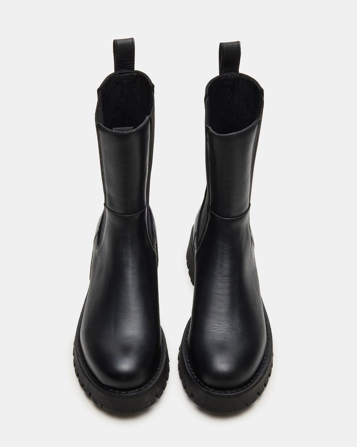 LOWA Black Leather Lug Chelsea Platform Women's Ankle Boot | Steve Madden outlet