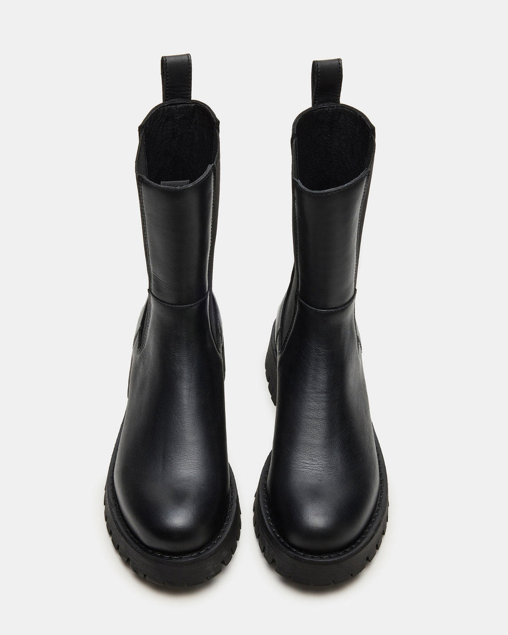 LOWA Black Leather Lug Chelsea Platform Women's Ankle Boot | Steve Madden outlet
