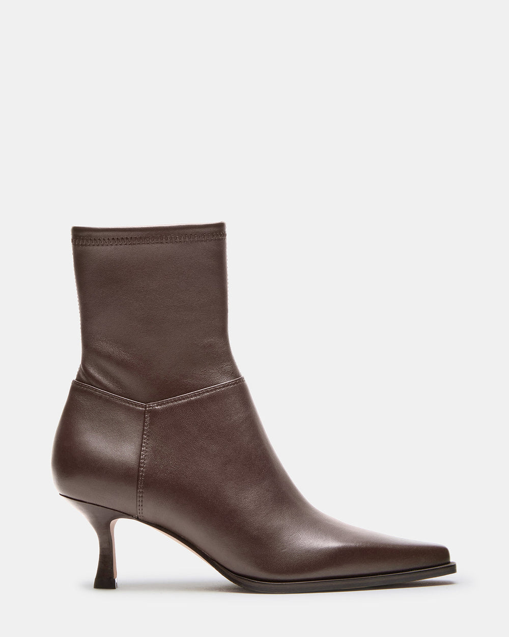 STASIA Brown Pointed-Toe Kitten Heel Women's Ankle Boot | Steve Madden for Sale