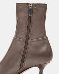 STASIA Brown Pointed-Toe Kitten Heel Women's Ankle Boot | Steve Madden for Sale