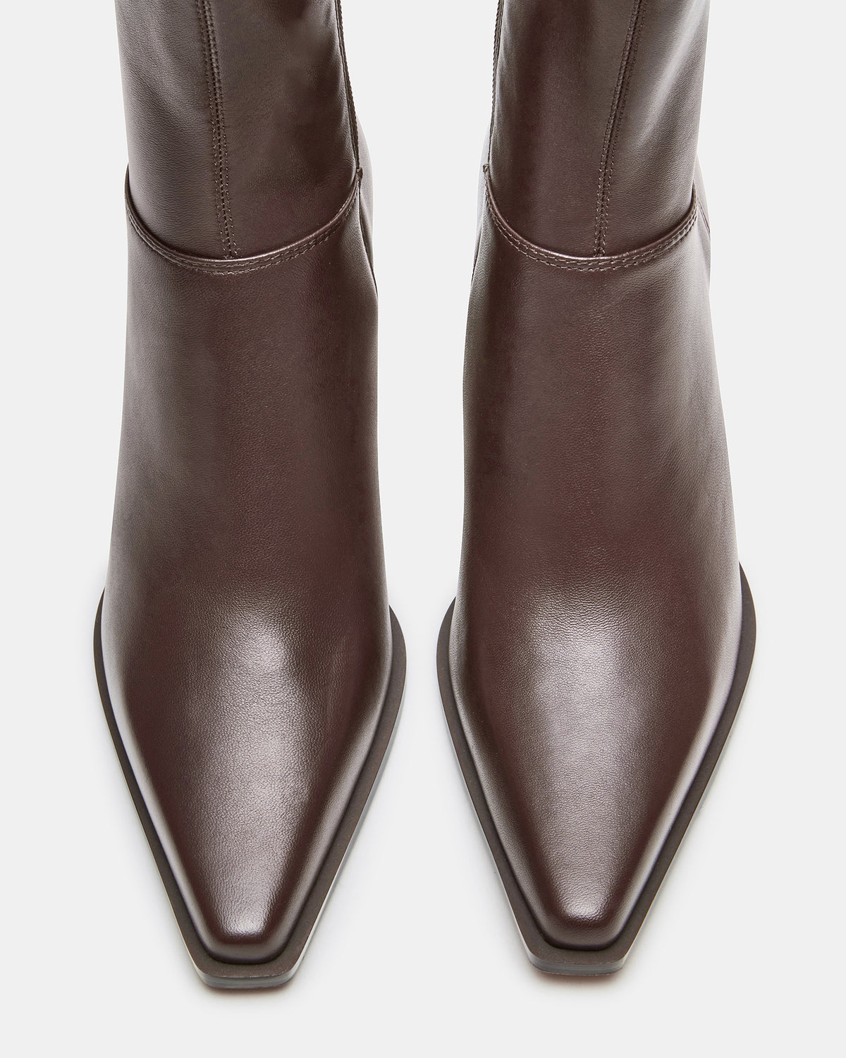 STASIA Brown Pointed-Toe Kitten Heel Women's Ankle Boot | Steve Madden for Sale