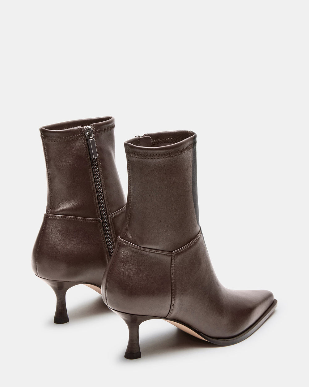 STASIA Brown Pointed-Toe Kitten Heel Women's Ankle Boot | Steve Madden for Sale