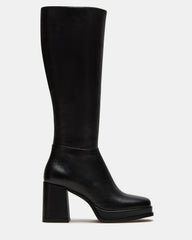MYSTERY Black Leather Women's Block Heel Platform Boot | Steve Madden near me