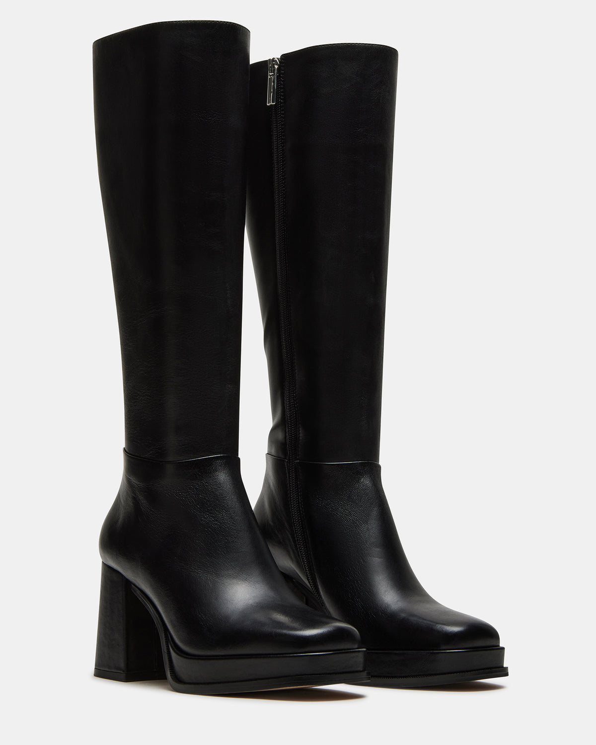 MYSTERY Black Leather Women's Block Heel Platform Boot | Steve Madden near me