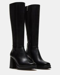 MYSTERY Black Leather Women's Block Heel Platform Boot | Steve Madden near me