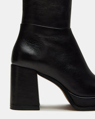 MYSTERY Black Leather Women's Block Heel Platform Boot | Steve Madden near me