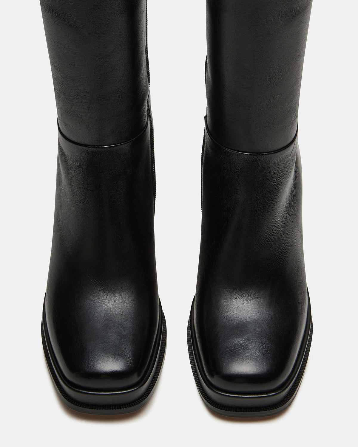 MYSTERY Black Leather Women's Block Heel Platform Boot | Steve Madden near me
