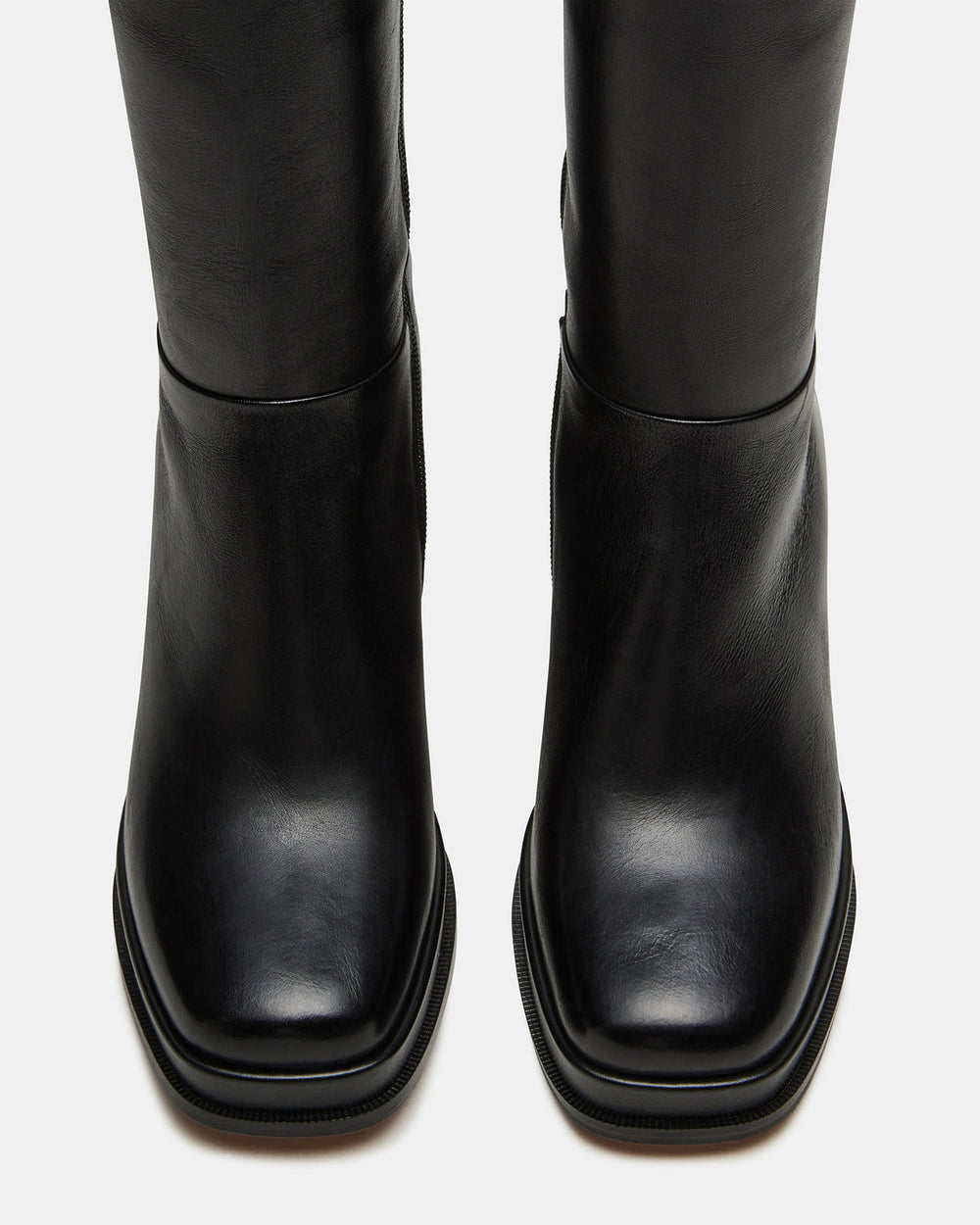 MYSTERY Black Leather Women's Block Heel Platform Boot | Steve Madden near me