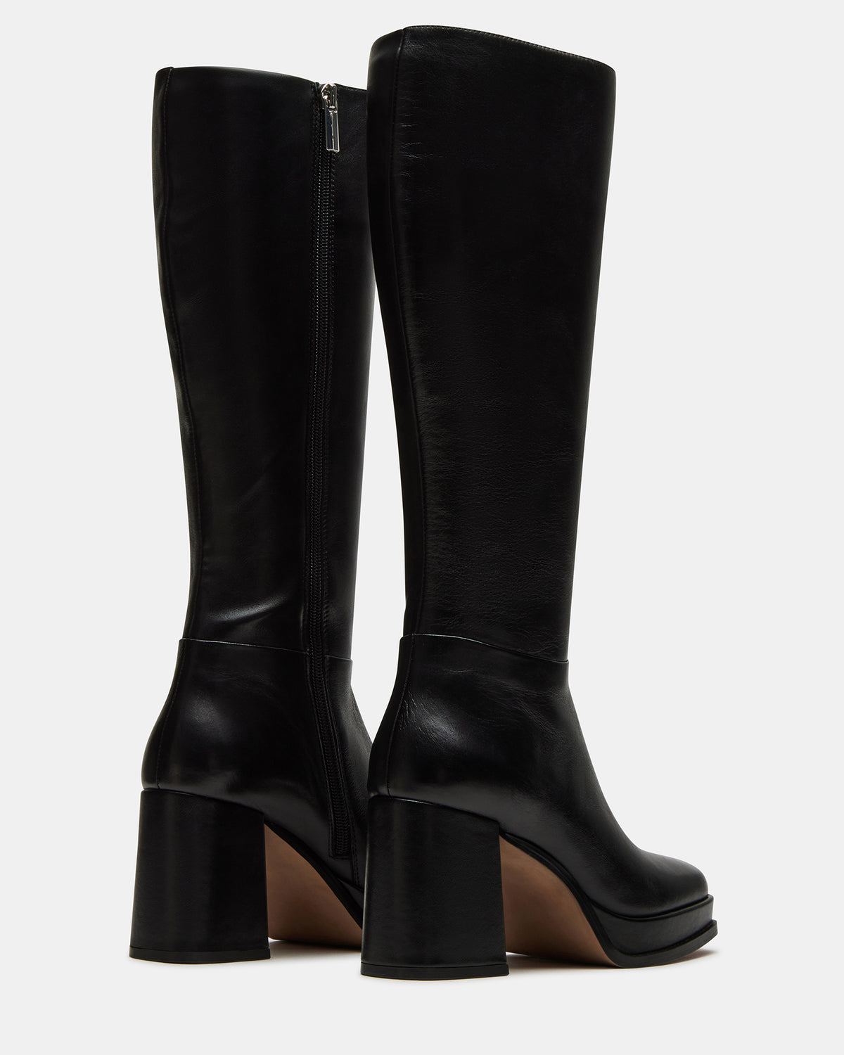 MYSTERY Black Leather Women's Block Heel Platform Boot | Steve Madden near me