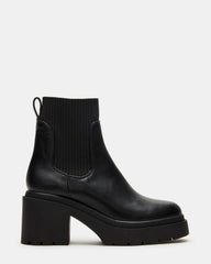 KOA Black Lug Sole Chelsea Women's Ankle Boot | Steve Madden US