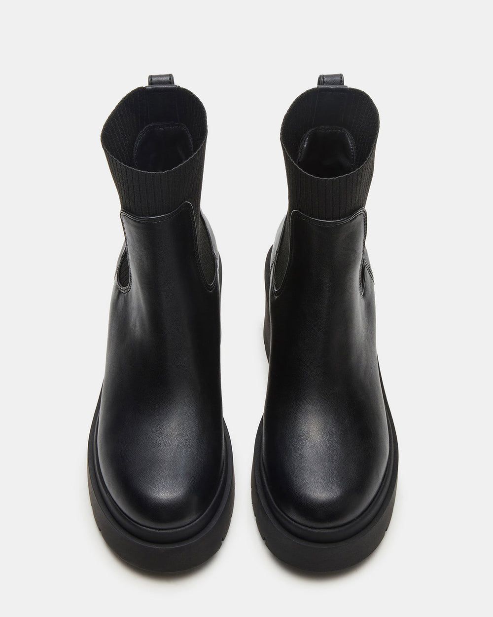 KOA Black Lug Sole Chelsea Women's Ankle Boot | Steve Madden US