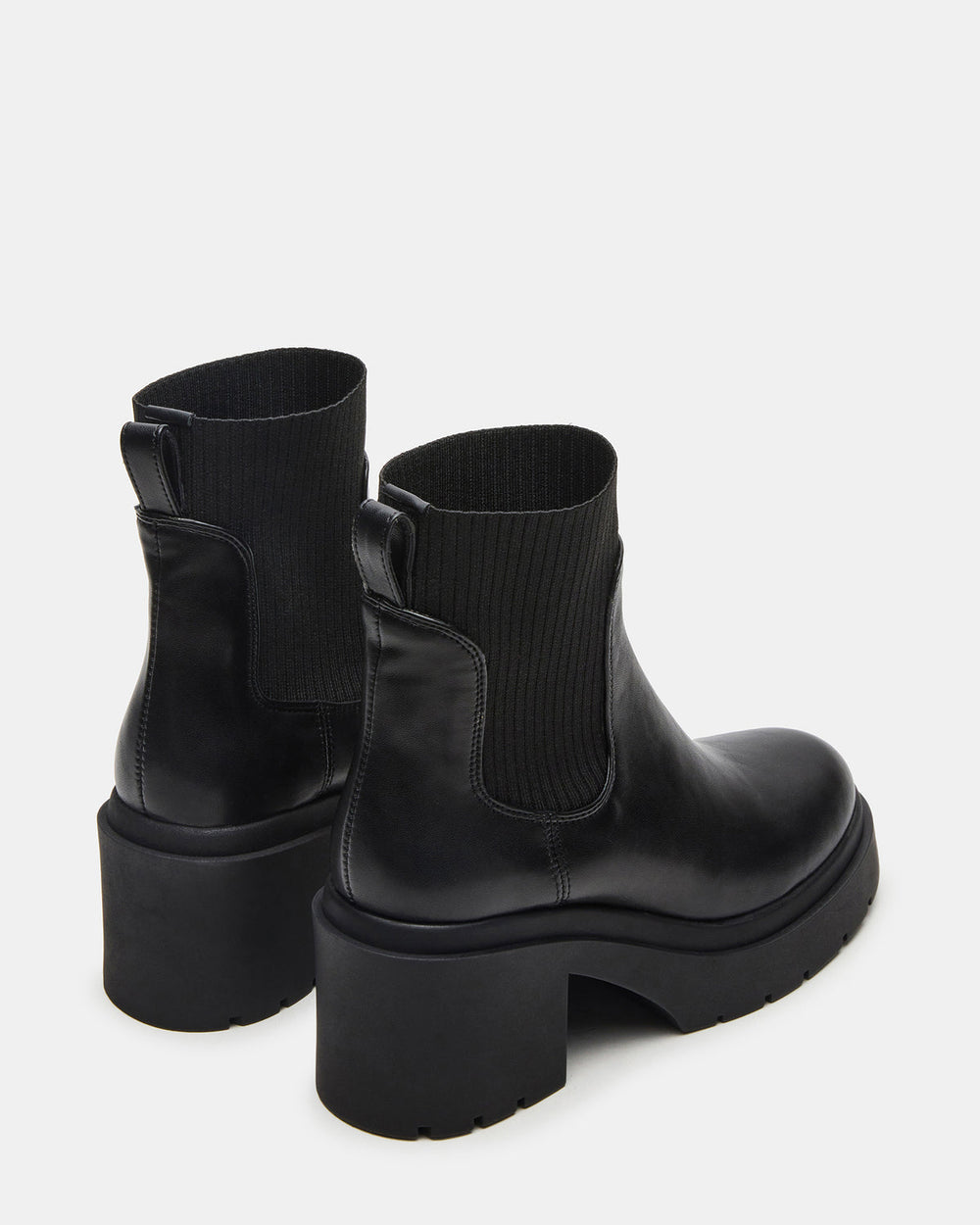 KOA Black Lug Sole Chelsea Women's Ankle Boot | Steve Madden US