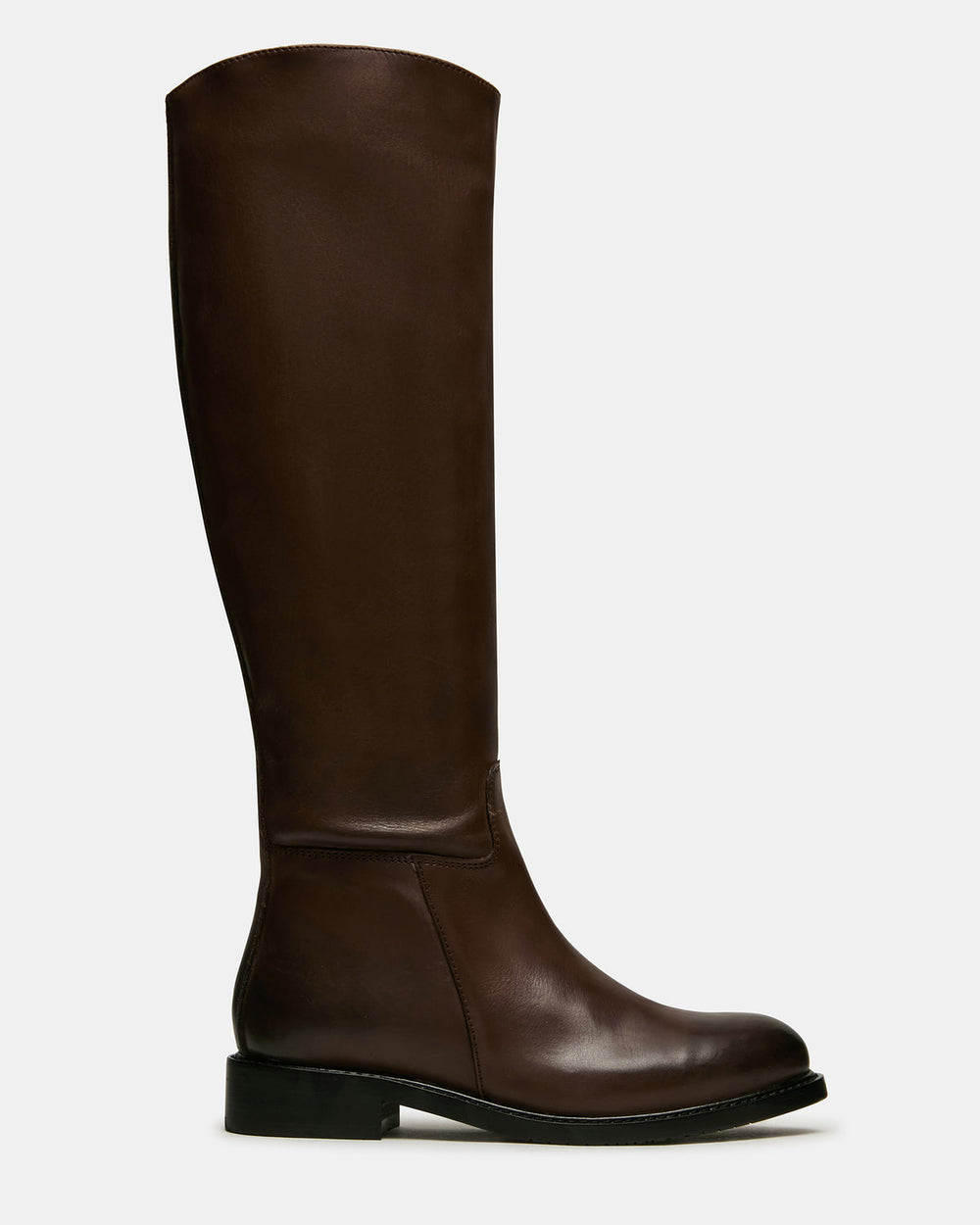 BELMONT Brown Leather Knee-High Women's Riding Boot | Steve Madden outlet