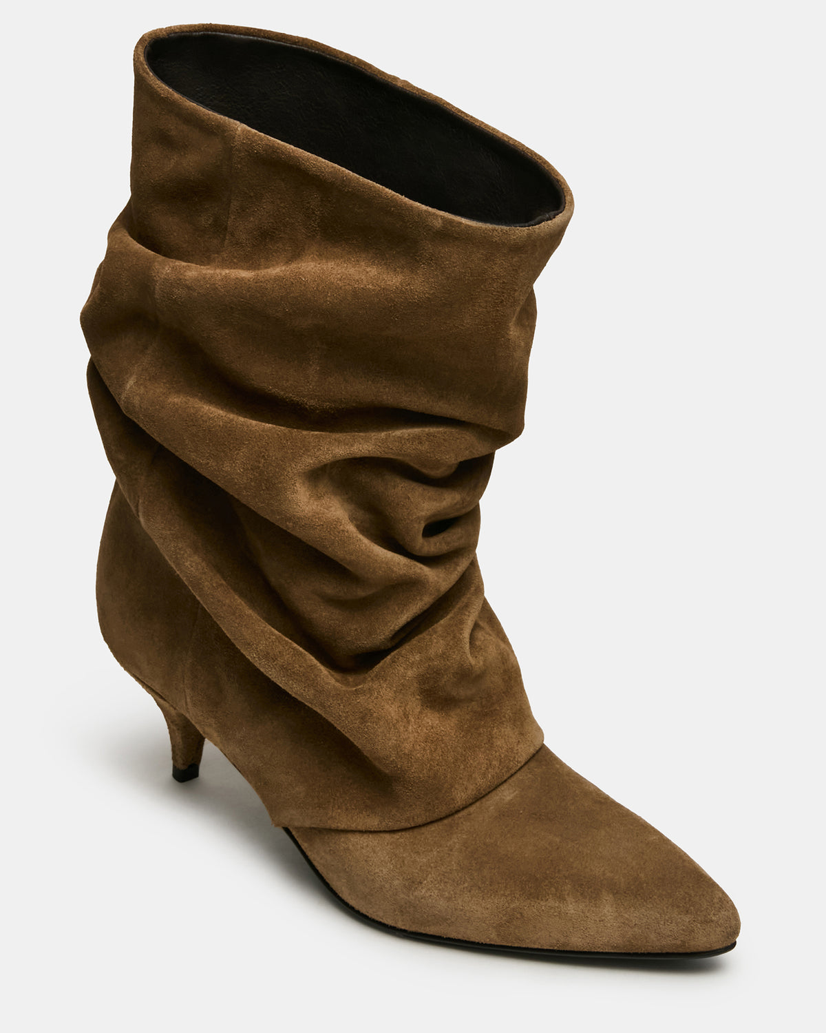 LEXEN Taupe Suede Pointed-Toe Fold-Over Scrunched Women's Ankle Boot | Steve Madden near me