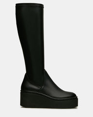 DRACO Black Knee-High Round-Toe Platform Women's Boot | Steve Madden discount