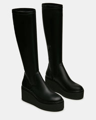 DRACO Black Knee-High Round-Toe Platform Women's Boot | Steve Madden discount