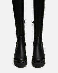 DRACO Black Knee-High Round-Toe Platform Women's Boot | Steve Madden discount