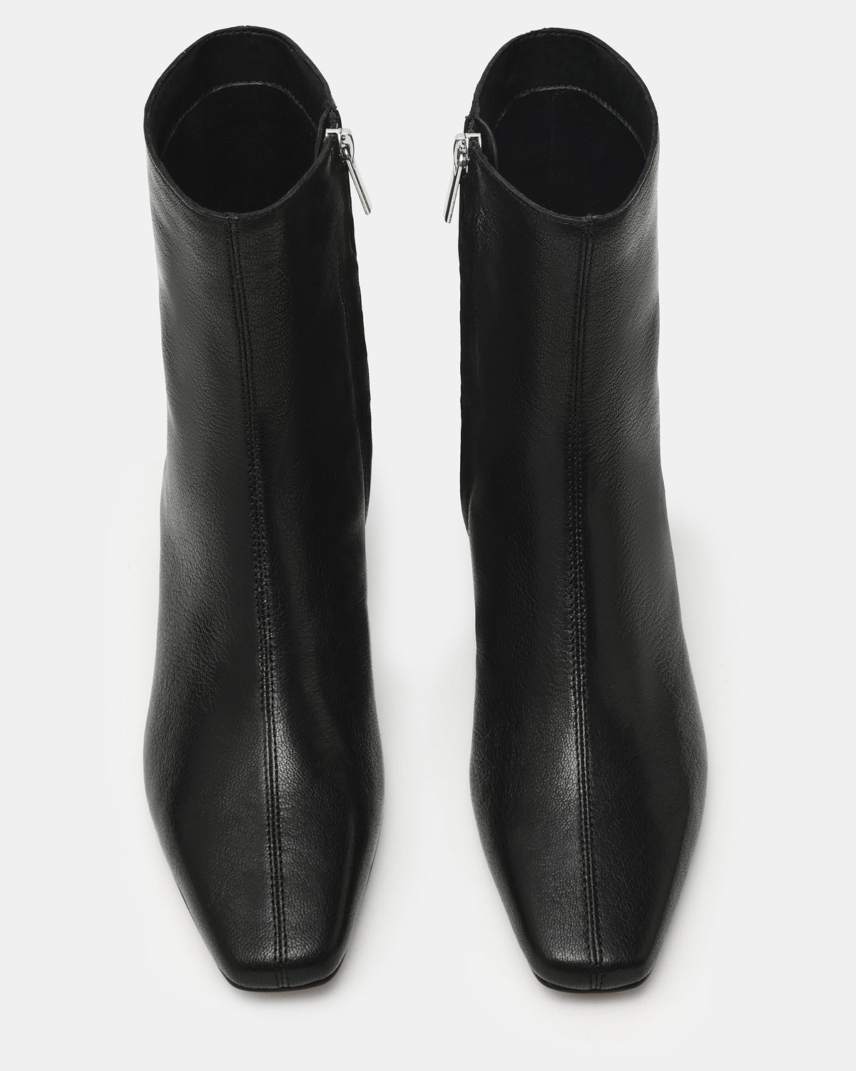 FLAIRE Black Leather Square-Toe Wedge Bootie Women's Ankle Boot | Steve Madden outlet