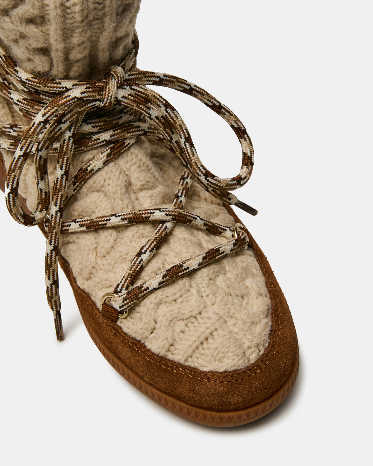 WYSTAN Taupe Multi Lace-Up Women's Ankle Boot | Steve Madden Sale