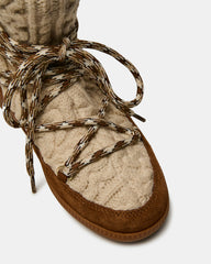 WYSTAN Taupe Multi Lace-Up Women's Ankle Boot | Steve Madden Sale