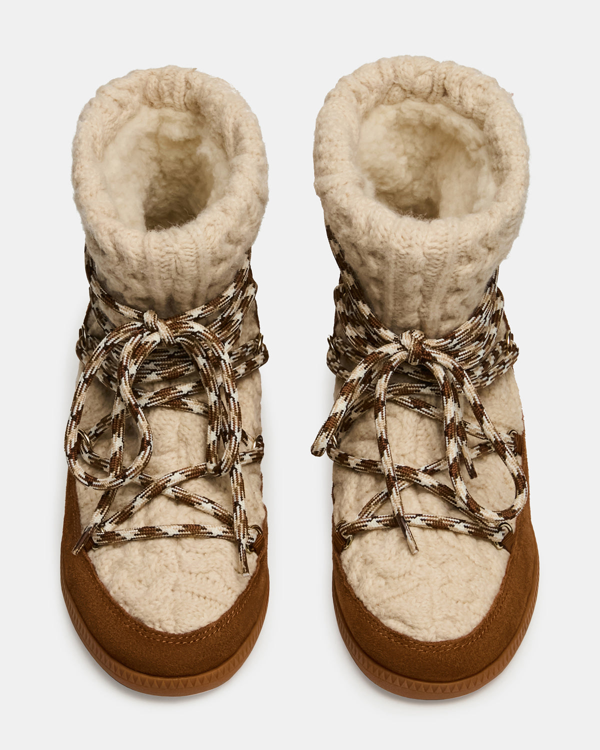 WYSTAN Taupe Multi Lace-Up Women's Ankle Boot | Steve Madden Sale