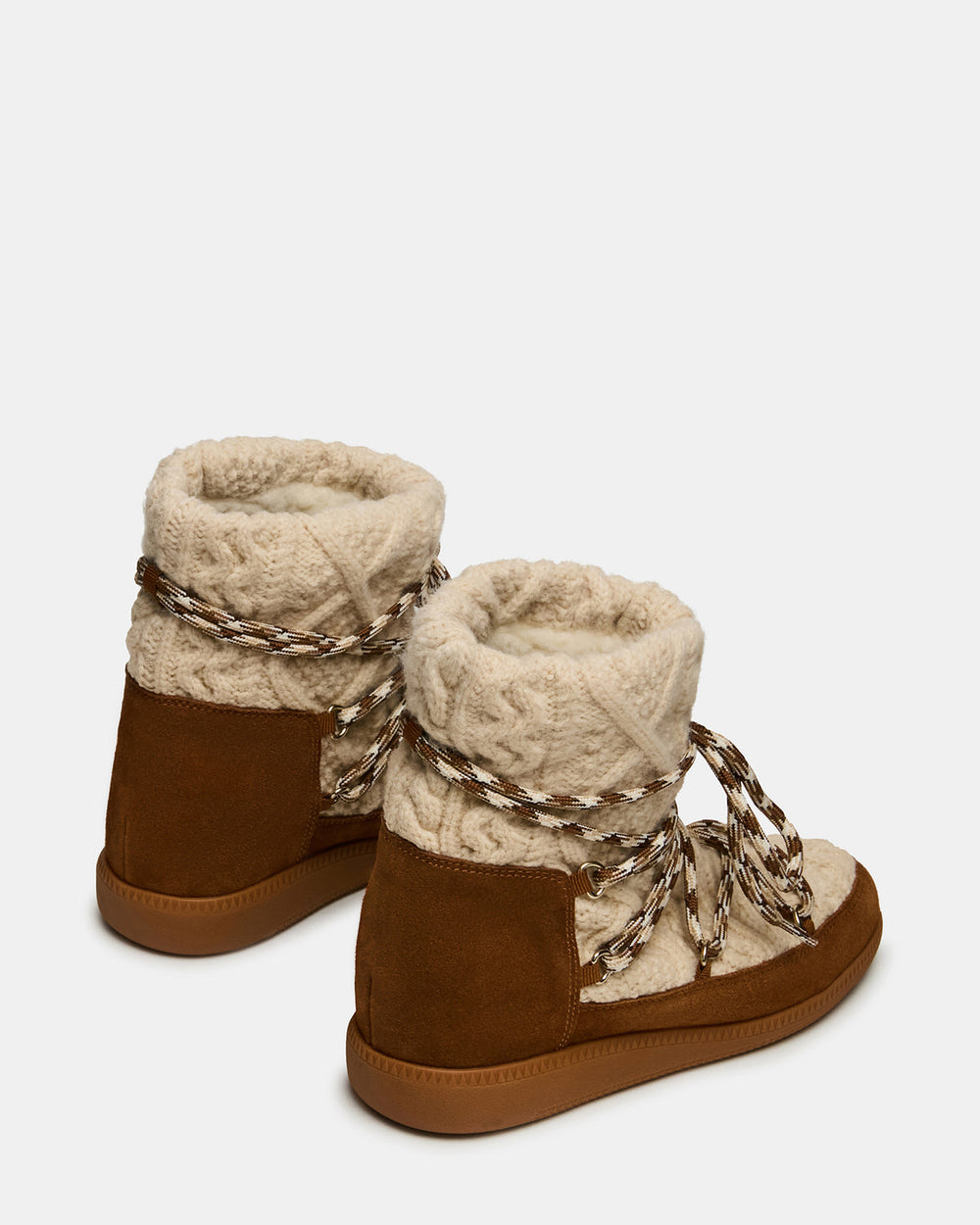 WYSTAN Taupe Multi Lace-Up Women's Ankle Boot | Steve Madden Sale