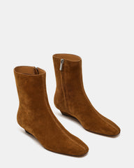 FLAIRE Sand Suede Square-Toe Wedge Bootie Women's Ankle Boot | Steve Madden near me