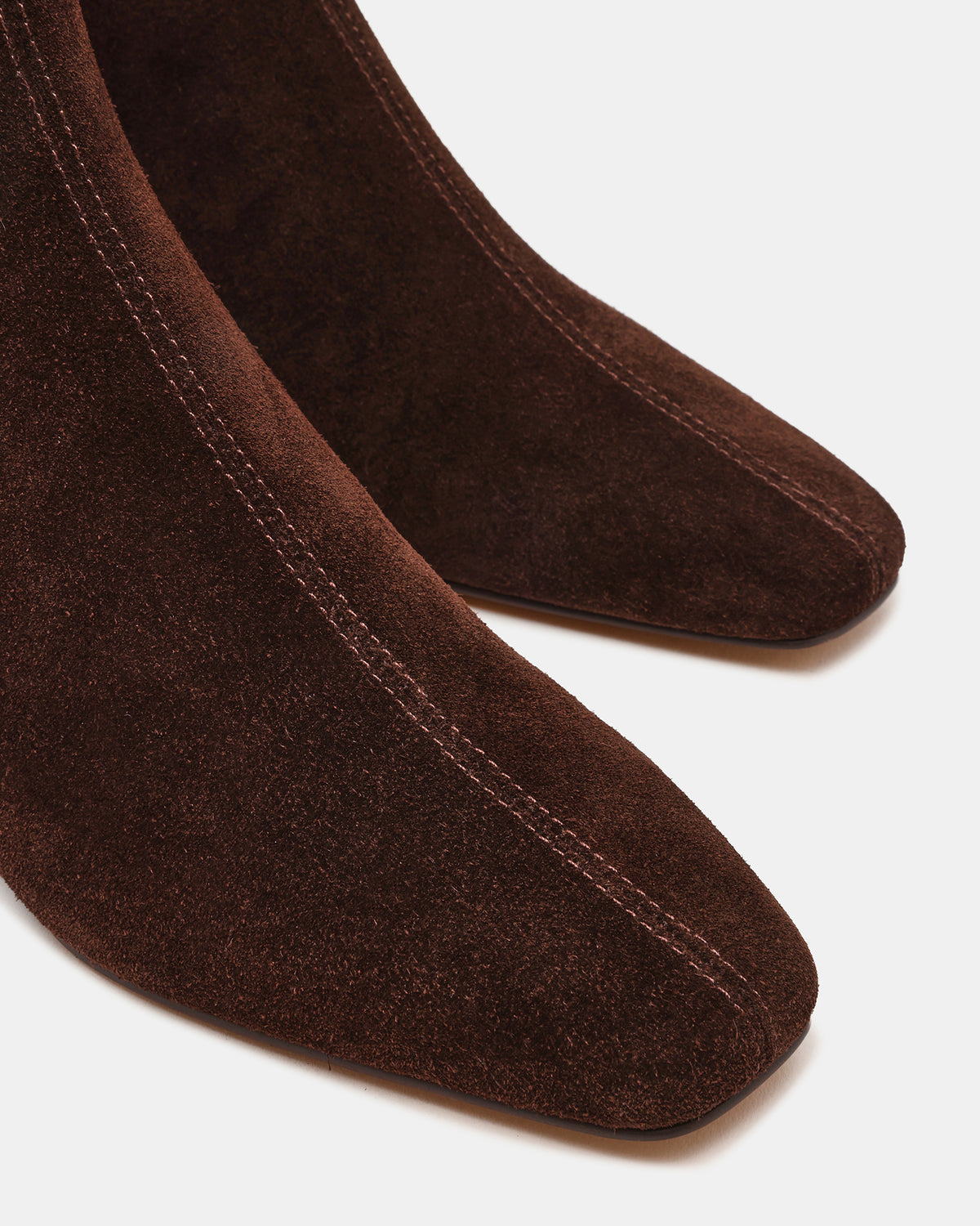 FLAIRE Brown Suede Square-Toe Wedge Bootie Women's Ankle Boot | Steve Madden discount
