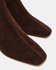 FLAIRE Brown Suede Square-Toe Wedge Bootie Women's Ankle Boot | Steve Madden discount