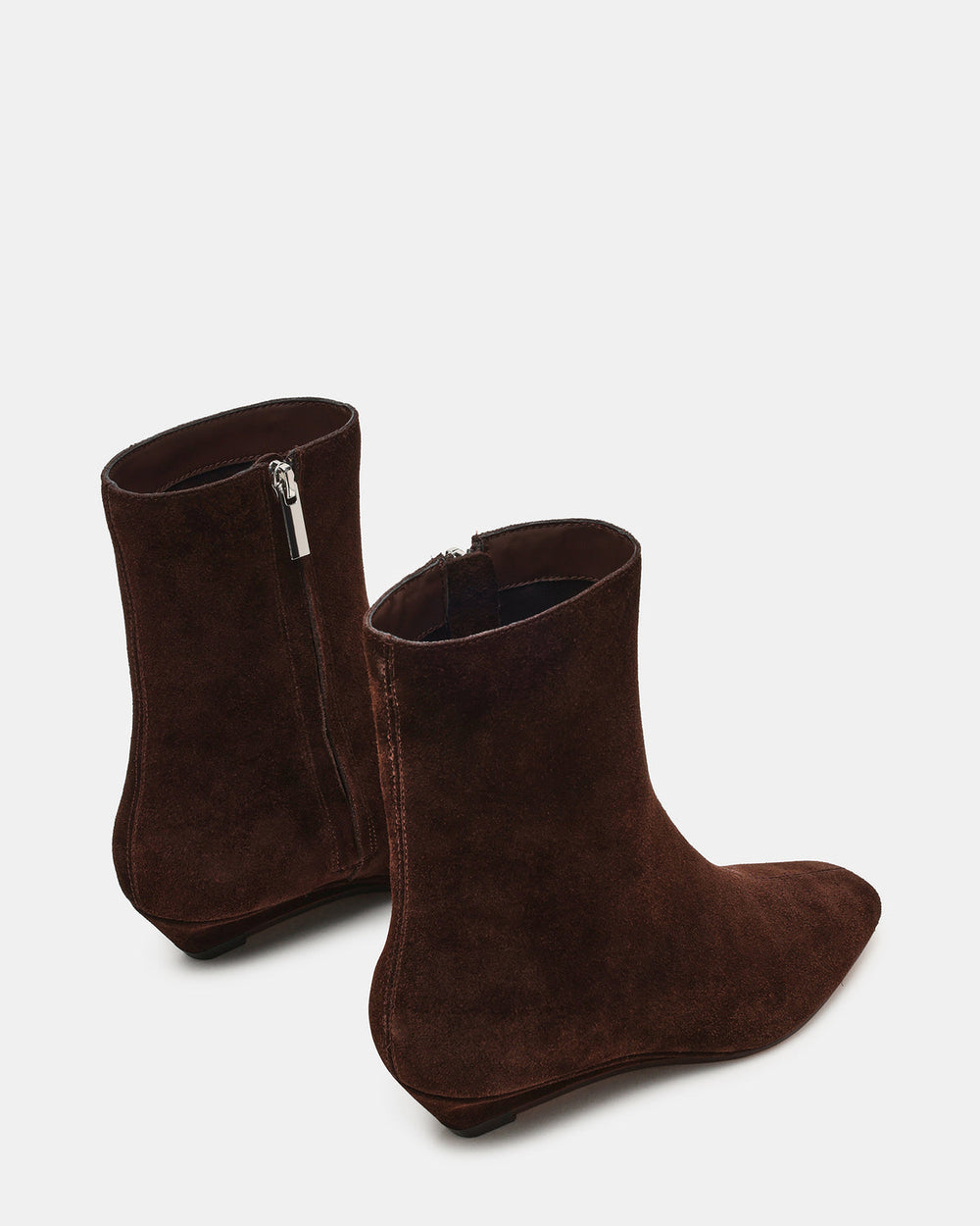 FLAIRE Brown Suede Square-Toe Wedge Bootie Women's Ankle Boot | Steve Madden discount