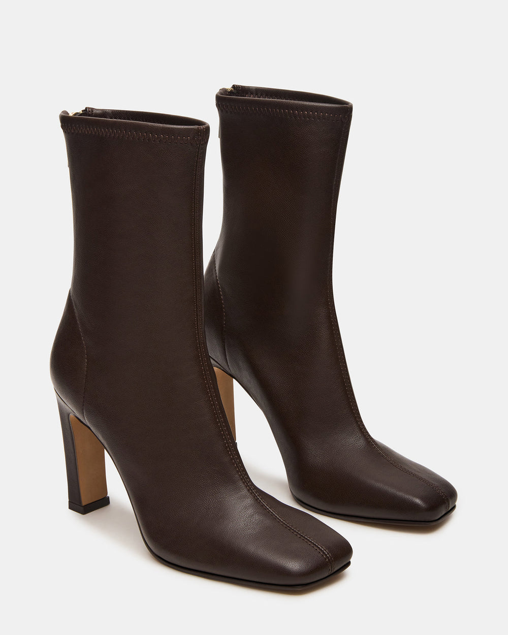 KHELAN Brown Square-Toe Heeled Women's Ankle Boot | Steve Madden for Sale