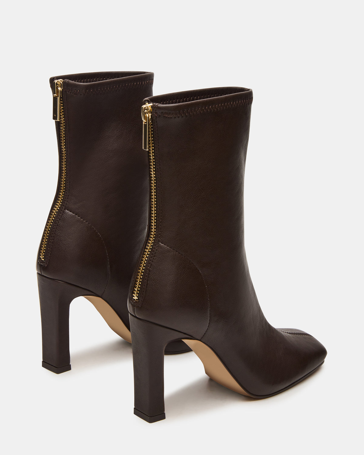 KHELAN Brown Square-Toe Heeled Women's Ankle Boot | Steve Madden for Sale
