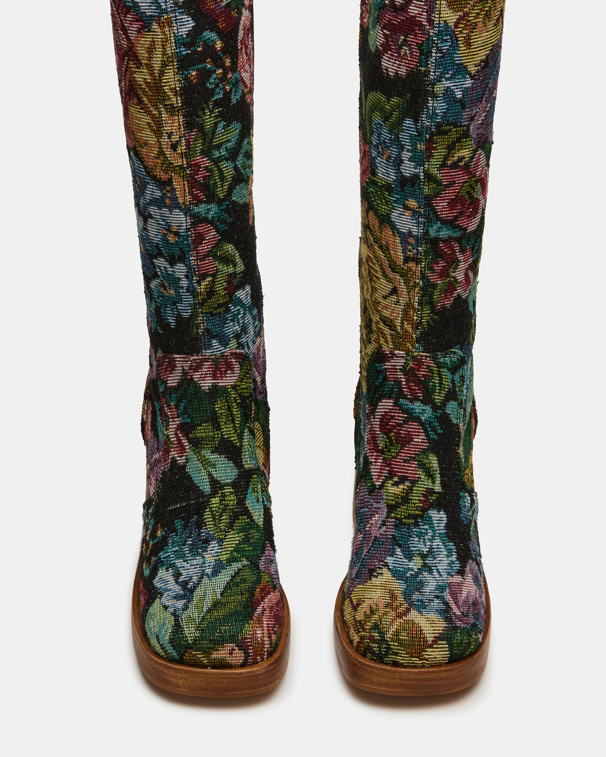 FOLIE Tapestry Square-Toe Block Heel Knee-High Women's Boot | Steve Madden near me