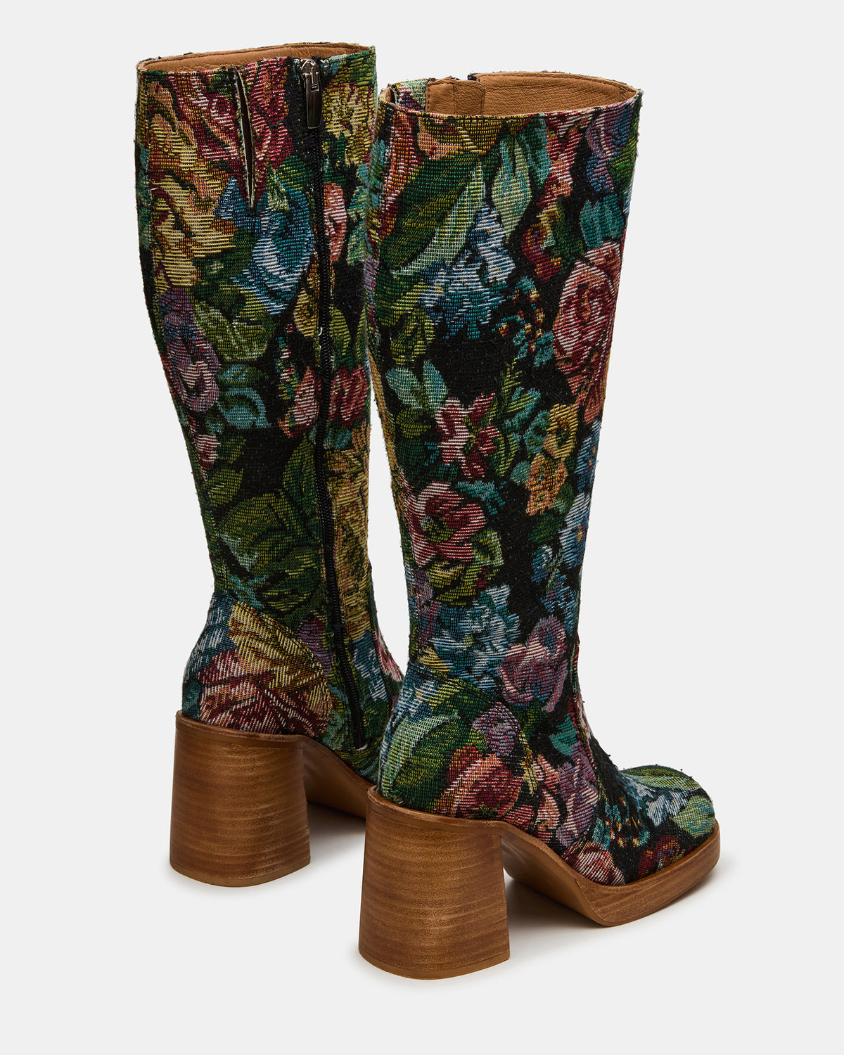 FOLIE Tapestry Square-Toe Block Heel Knee-High Women's Boot | Steve Madden near me