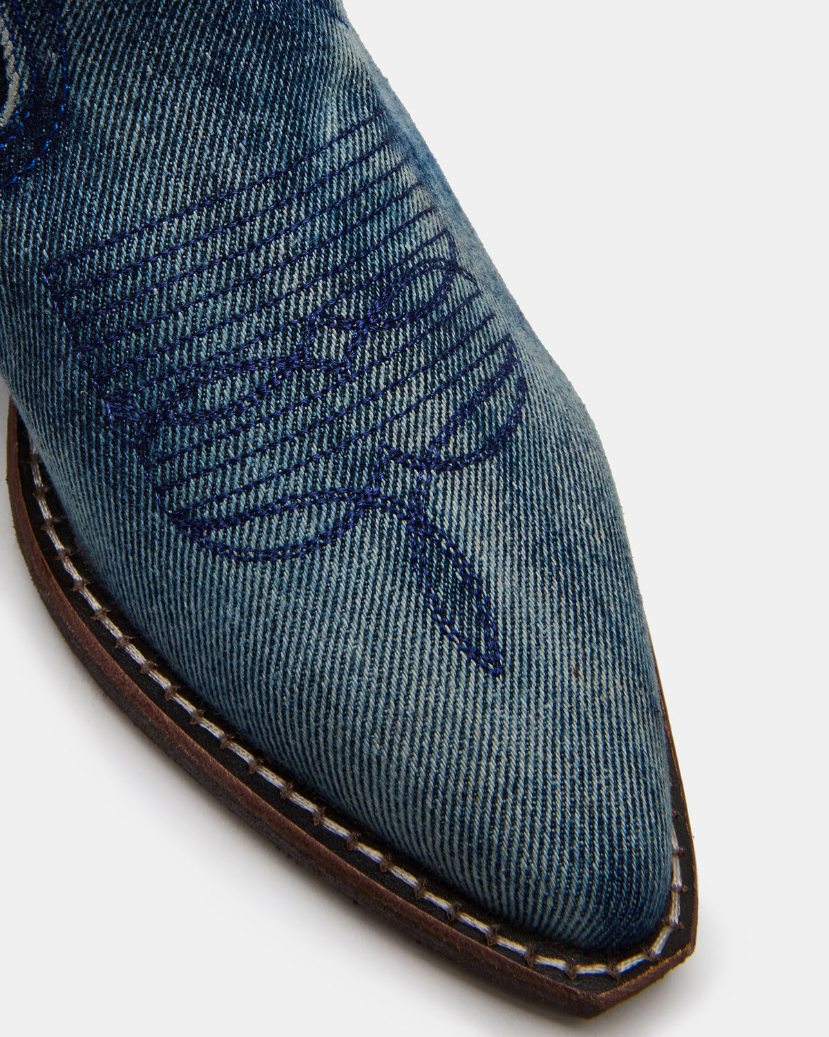 ALBANY Denim Fabric Pointed-Toe Women's Western Boot | Steve Madden discount