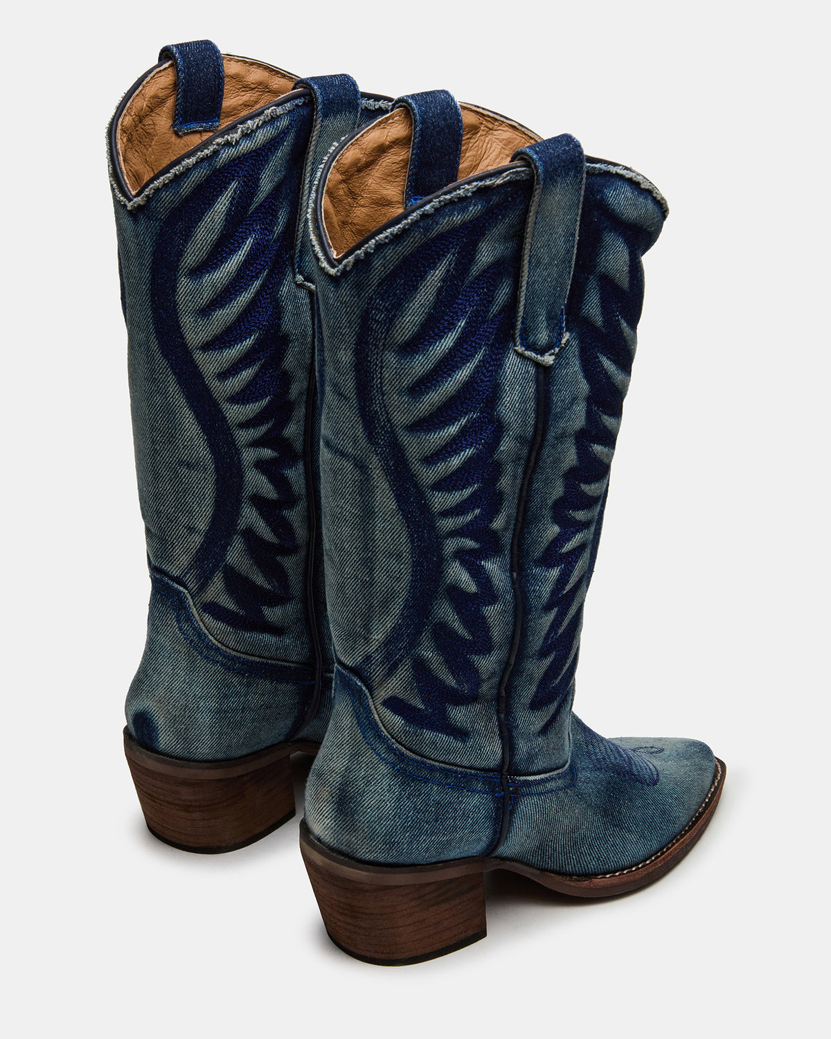 ALBANY Denim Fabric Pointed-Toe Women's Western Boot | Steve Madden discount