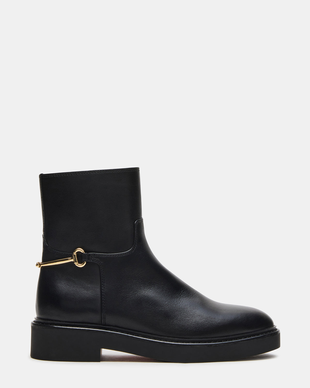 DIABLO Black Leather Women's Ankle Boot | Steve Madden outlet