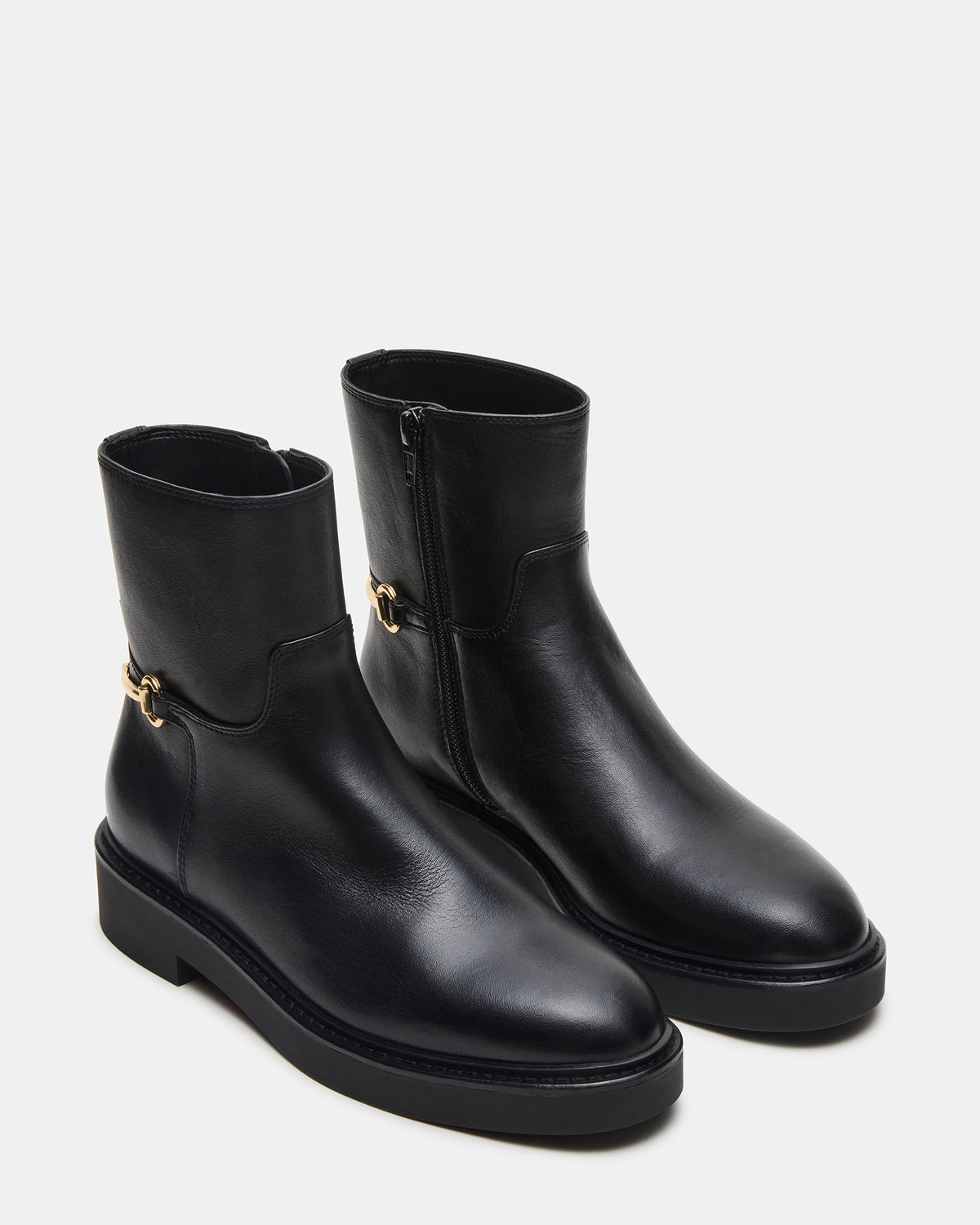 DIABLO Black Leather Women's Ankle Boot | Steve Madden outlet