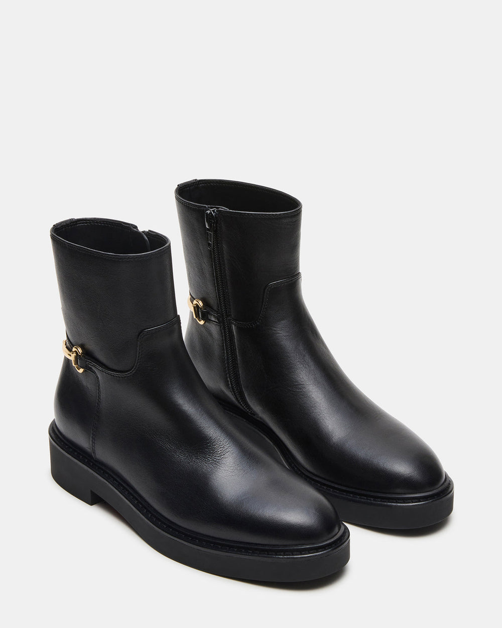 DIABLO Black Leather Women's Ankle Boot | Steve Madden outlet