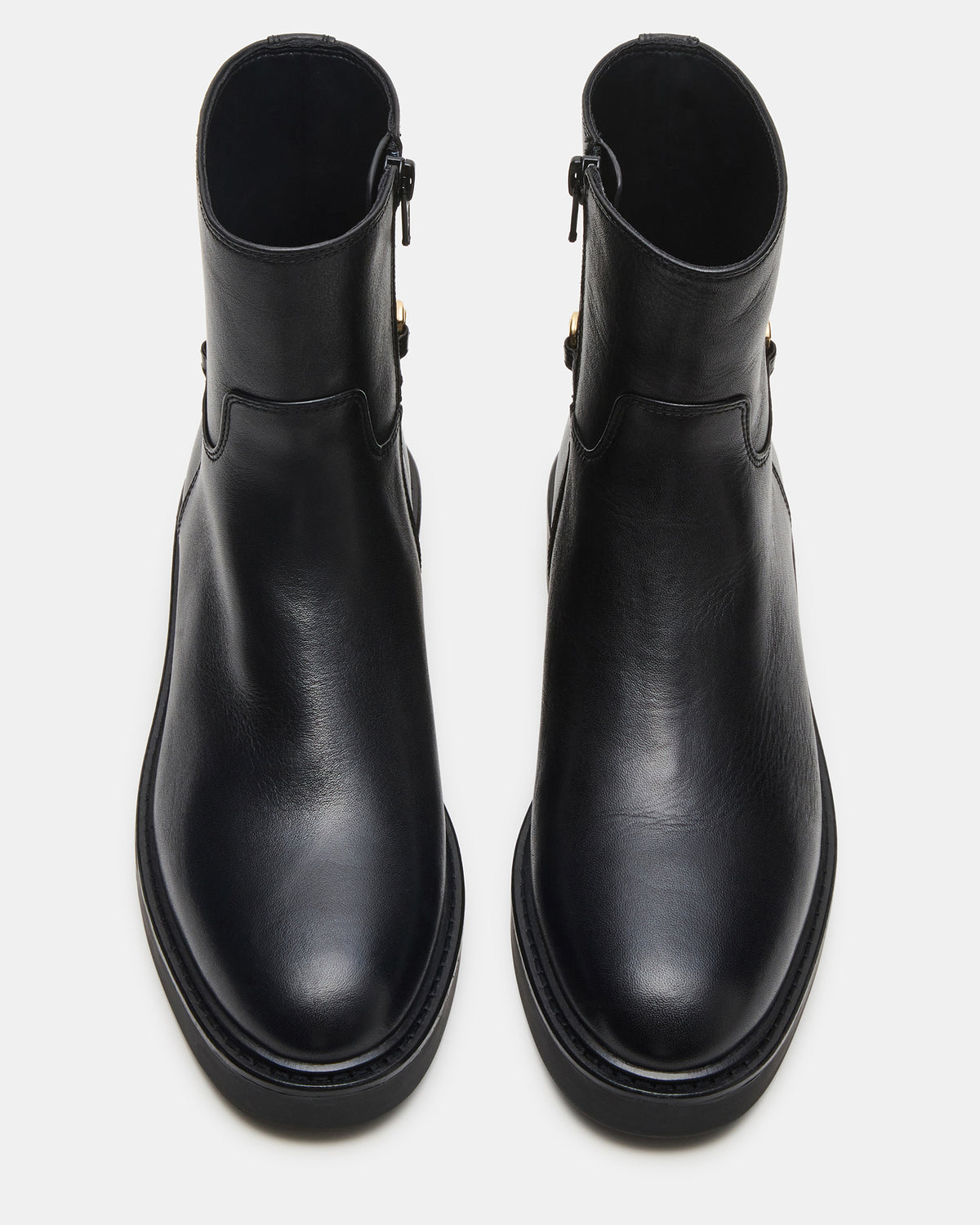 DIABLO Black Leather Women's Ankle Boot | Steve Madden outlet