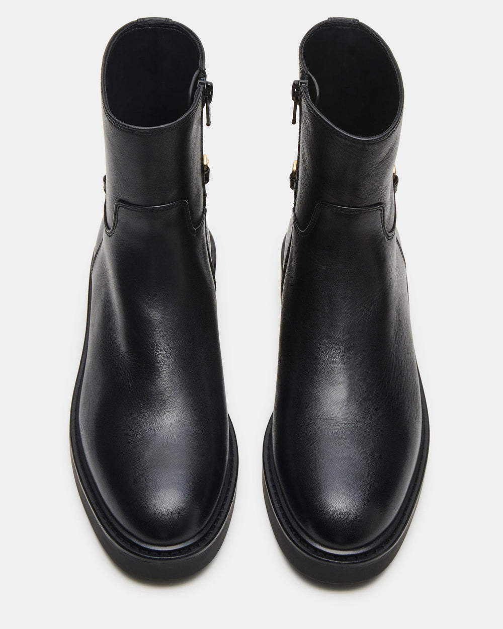 DIABLO Black Leather Women's Ankle Boot | Steve Madden outlet