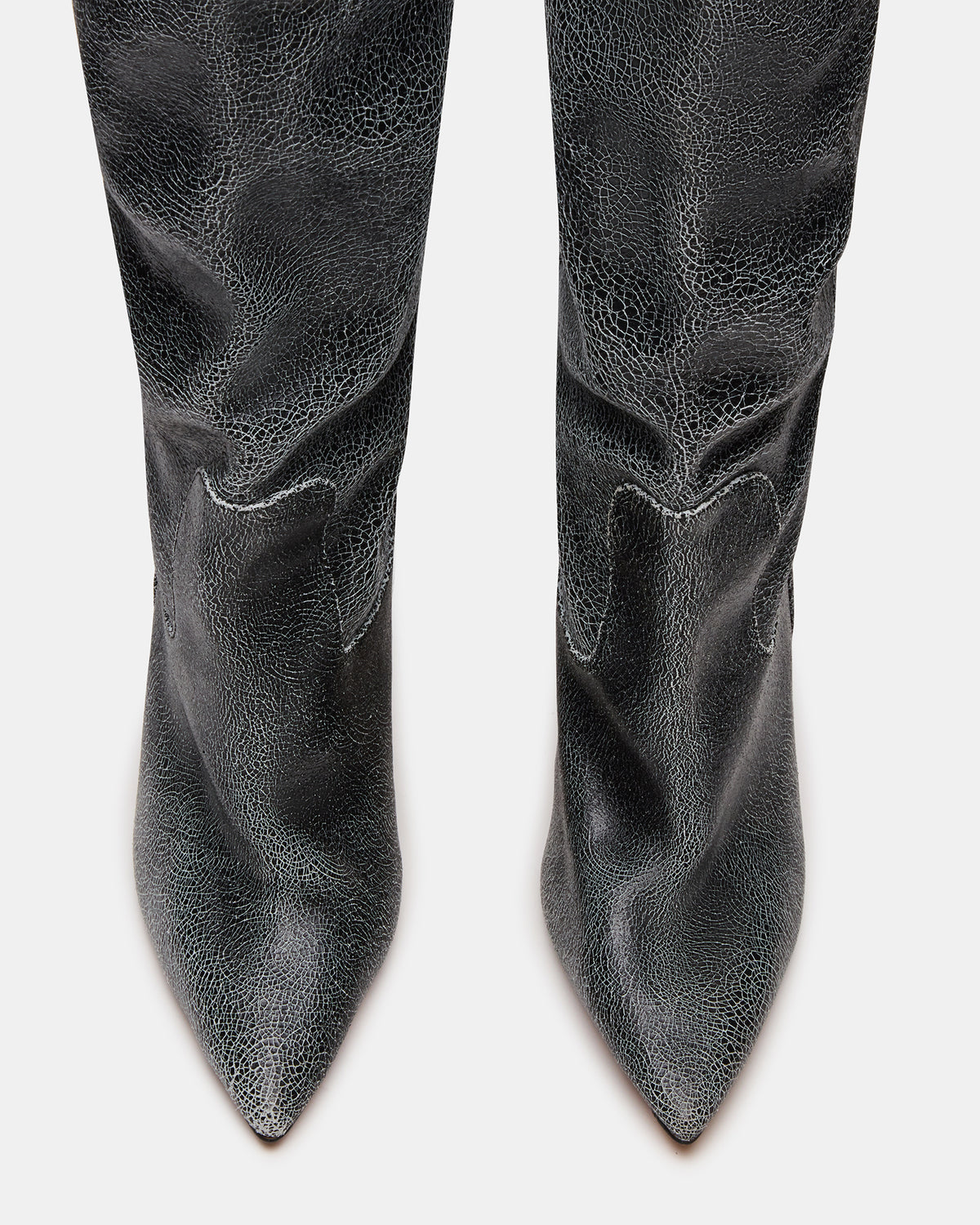 BADDIE Black Distressed Over-The-Knee Moto Women's Boot | Steve Madden near me