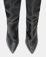 BADDIE Black Distressed Over-The-Knee Moto Women's Boot | Steve Madden near me