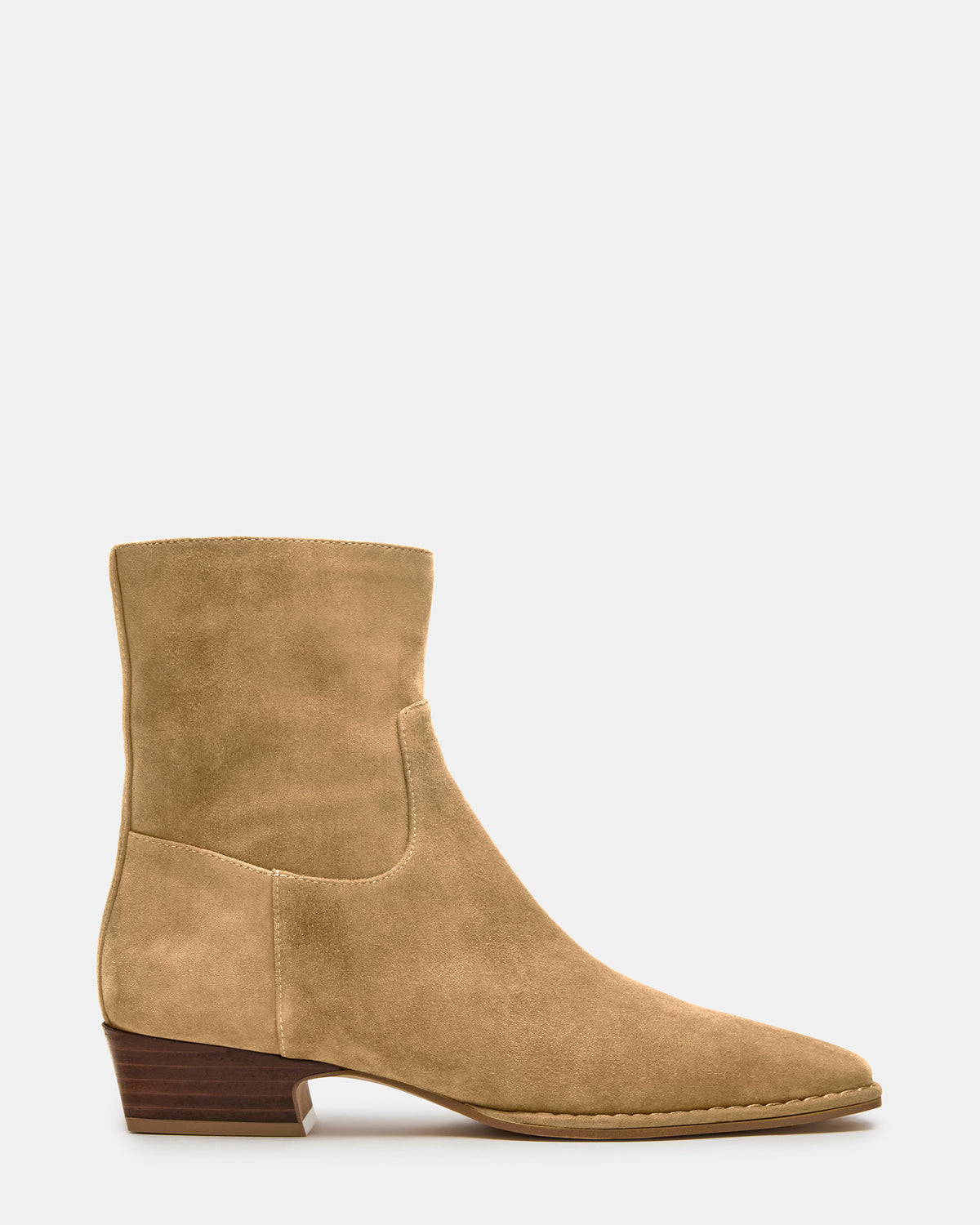 DEFINE Taupe Suede Square-Toe Women's Ankle Boot | Steve Madden online