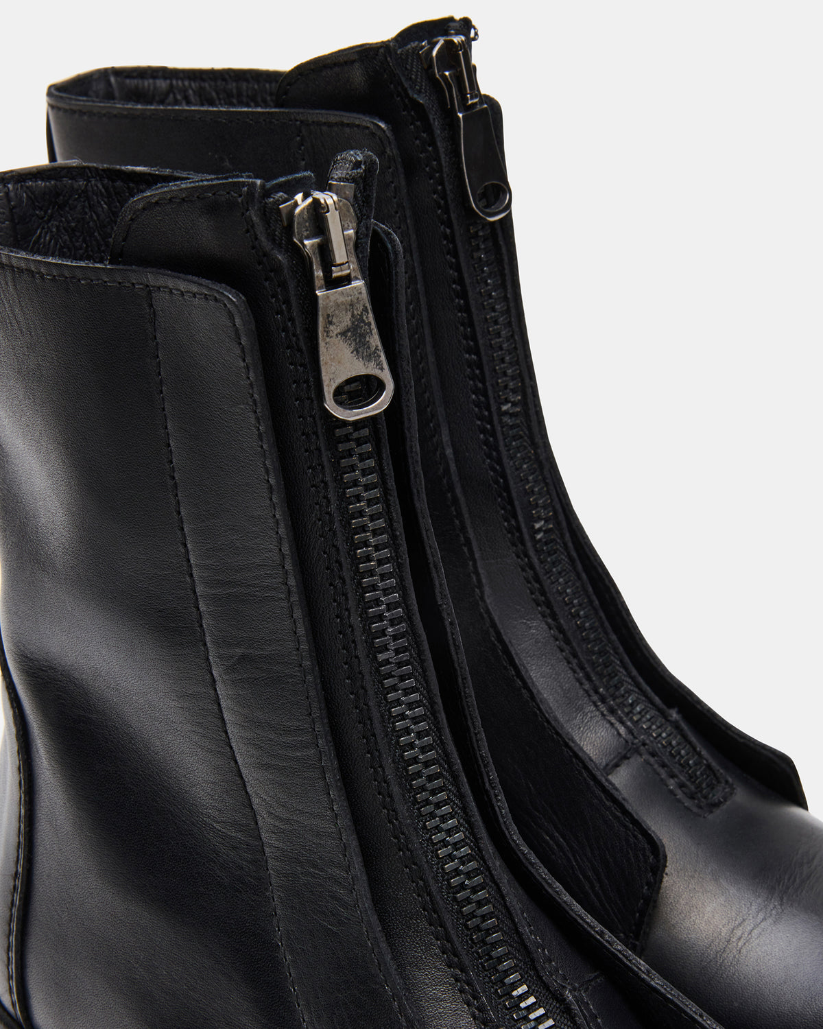 MILTON Black Leather Moto Women's Ankle Boot | Steve Madden US