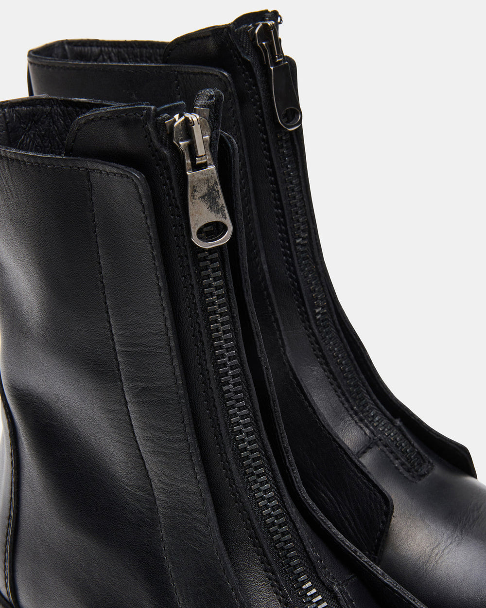 MILTON Black Leather Moto Women's Ankle Boot | Steve Madden US