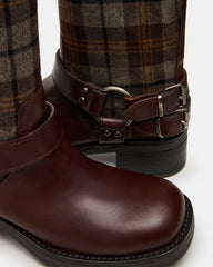 ASTOR Flannel Brown Multi Knee-High Women's Boot | Steve Madden outlet