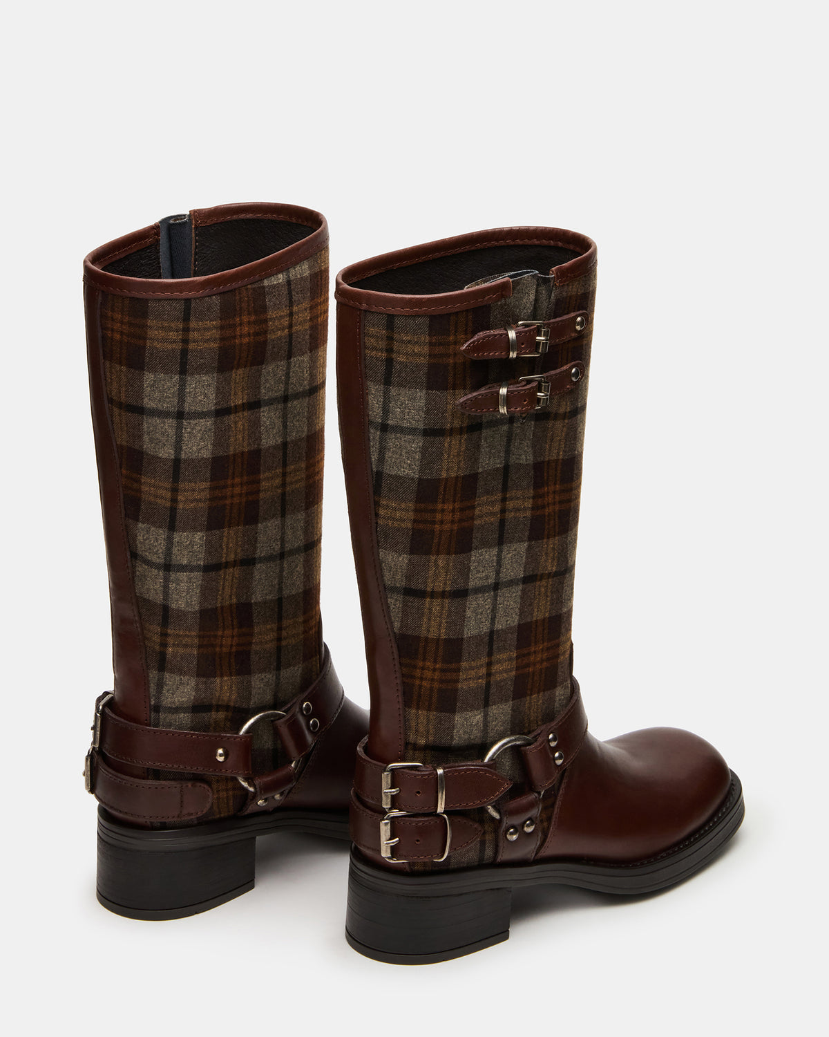 ASTOR Flannel Brown Multi Knee-High Women's Boot | Steve Madden outlet