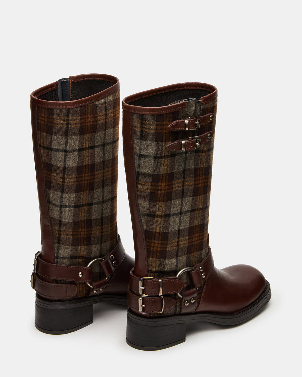 ASTOR Flannel Brown Multi Knee-High Women's Boot | Steve Madden outlet