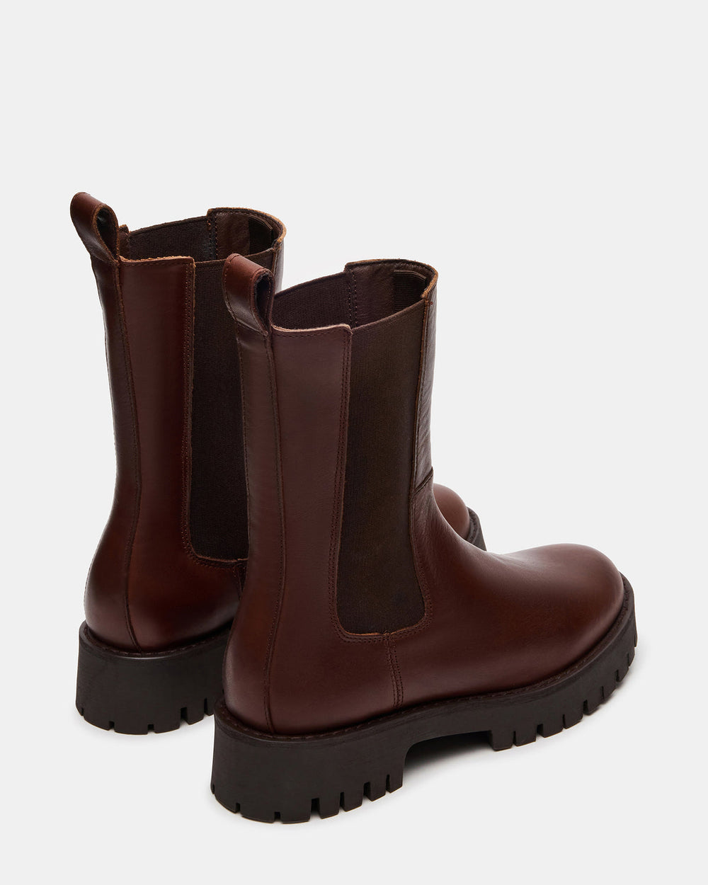 LOWA Brown Leather Lug Chelsea Platform Women's Ankle Boot | Steve Madden for Sale